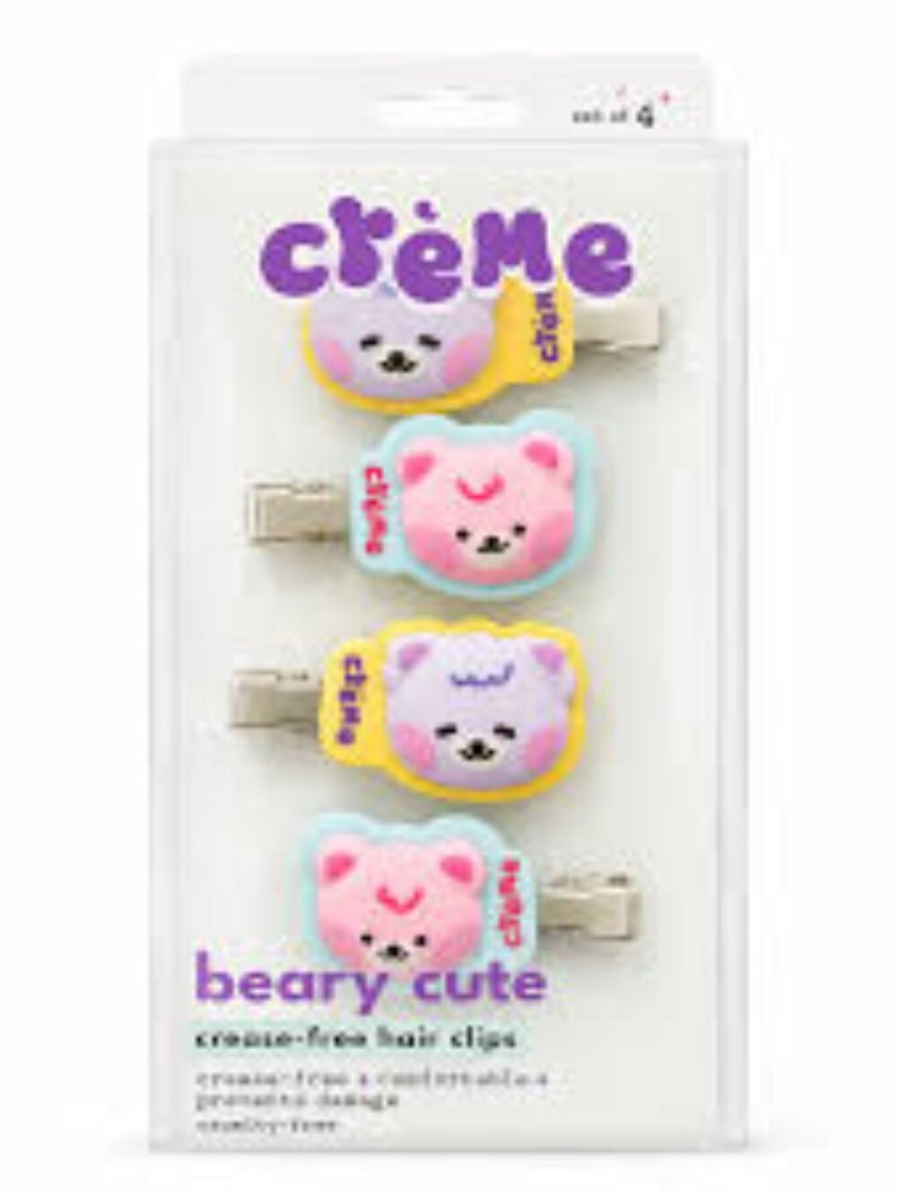 NWT- The Creme Shop Beary Cute Hair Clips 4 Pack